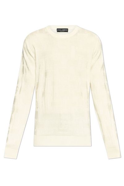 Dolce & Gabbana Monogram Jacquard Crewneck Knitted Jumper