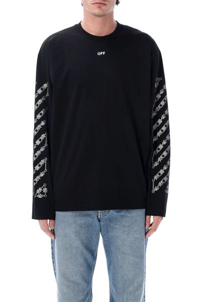 Off-White Chain Araldic Arrow Long Sleeve T-Shirt