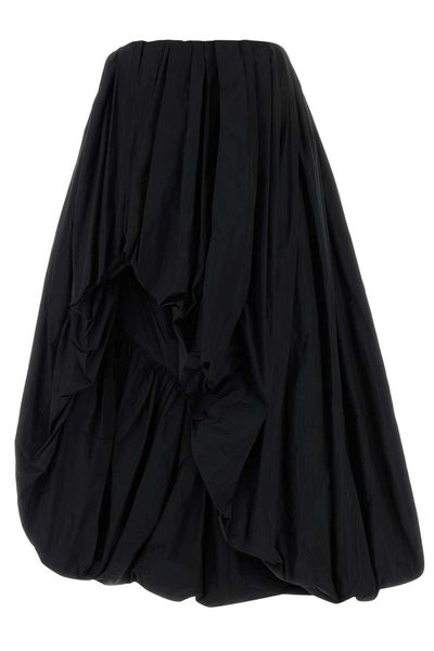 Jil Sander Draped Taffeta Balloon Skirt