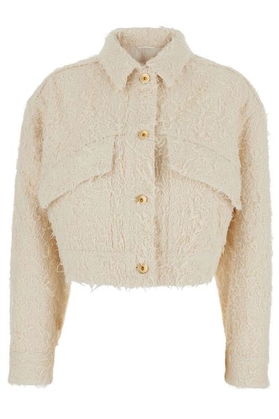 Brunello Cucinelli Fuzzy Dyed Denim Outerwear Jacket