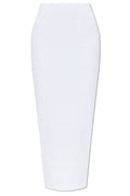 Balmain Textured Zip-Back Midi Skirt