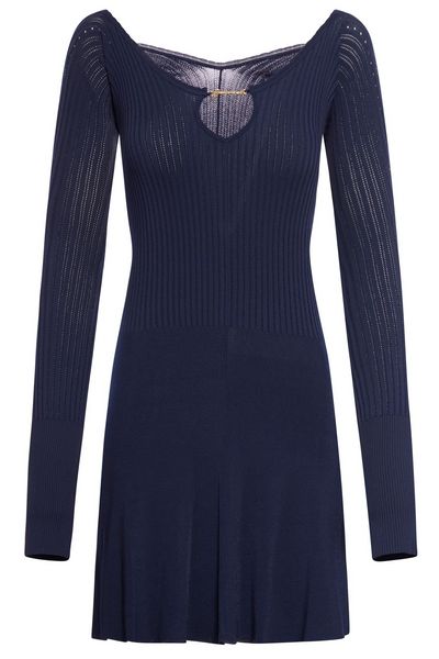 Jacquemus Long Sleeve Scalloped Mini Dress