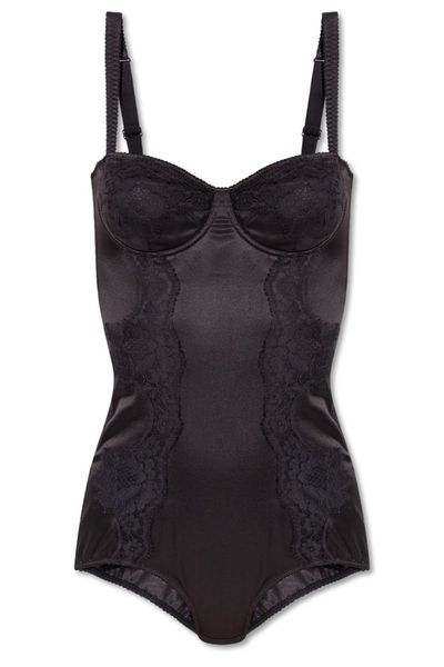 Dolce & Gabbana Lace Detailed Balconette-Bra Bodysuit