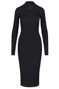 Diesel D-Mokky-Ls-Microdiv Mock-Neck Midi Dress
