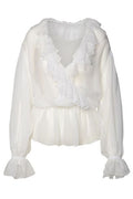 Dolce & Gabbana Ruffle Detailed Chiffon Blouse