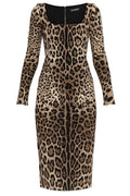 Dolce & Gabbana Leopard Printed Midi Dress