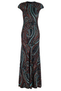 Etro Paisley V-Neck Long Dress