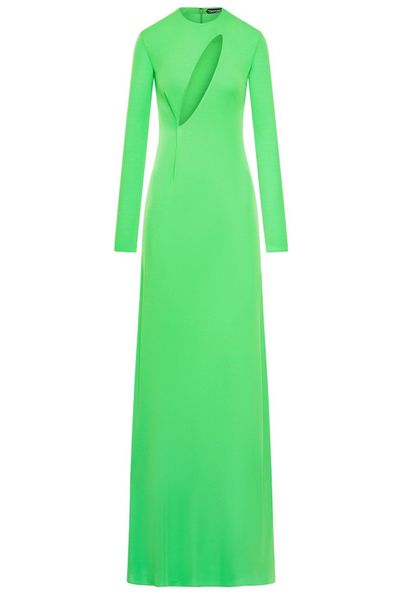 Tom Ford Long Sleeve Slash Front Evening Dress