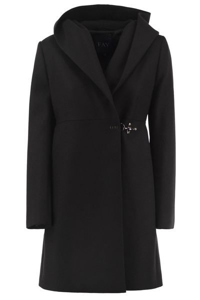 Fay Hooded Single-Fastening Coat