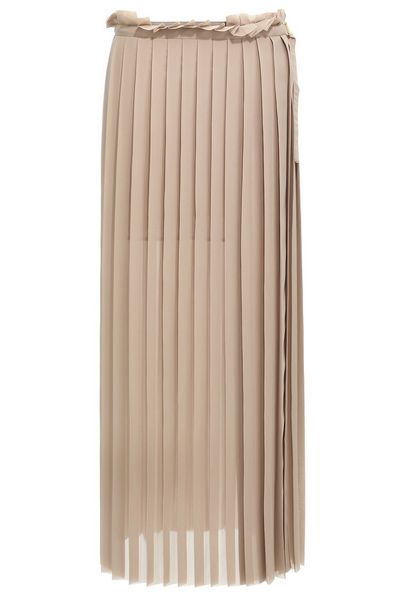 AMI Paris Pleated Maxi Skirt