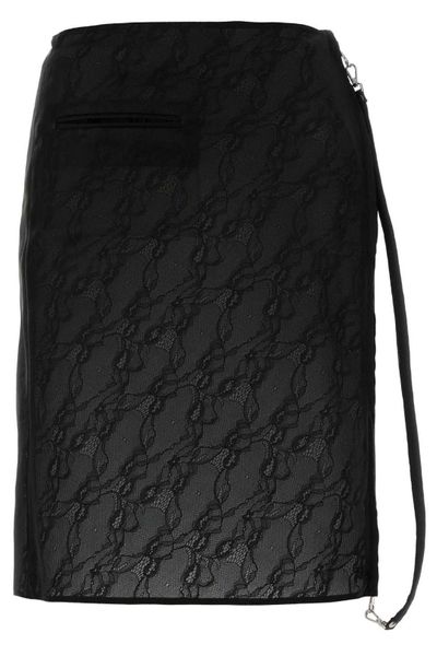 Courrèges Zipped Lace Skirt