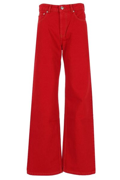 AMI Large Fit Wide-Leg Jeans