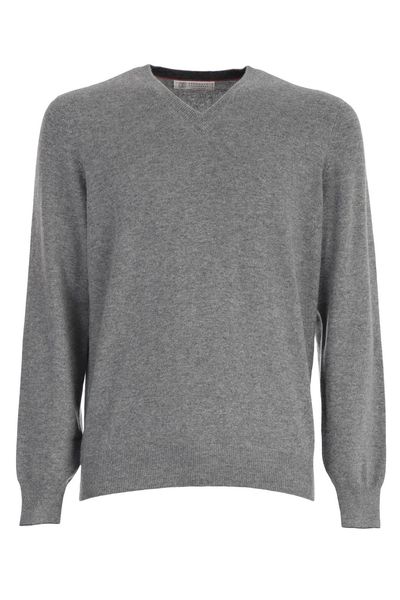 Brunello Cucinelli V-Neck Knit Jumper