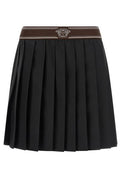 Versace Logo-Waist Pleated Skirt