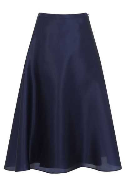 Alberta Ferretti Satin Organza Full Skirt