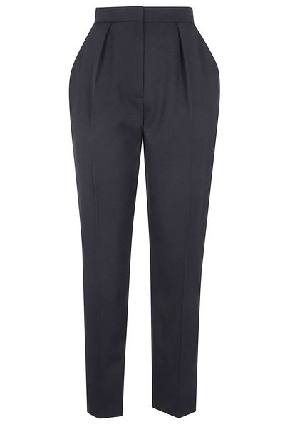 Balmain High Waist Pleat Detailed Tailored Trousers