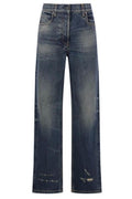 Prada Straight-Leg Distressed Denim Jeans