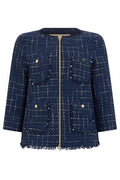 Herno Frayed Tweed Jacket