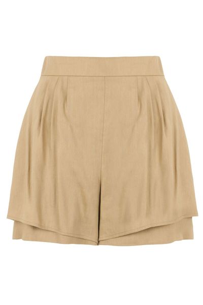 Alberta Ferretti Pleated High-Waist Shorts
