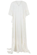 Alberta Ferretti Ruffled V-Neck Maxi Dress