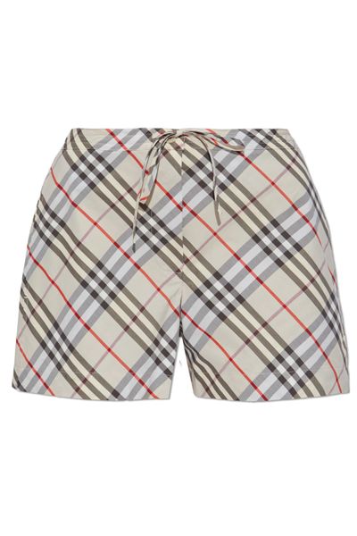 Burberry Checked Drawstring Pyjama Shorts