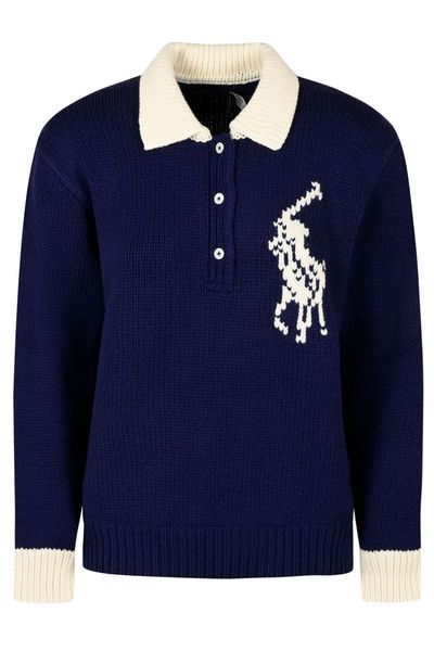 Polo Ralph Lauren Contrast Collar Knitted Top
