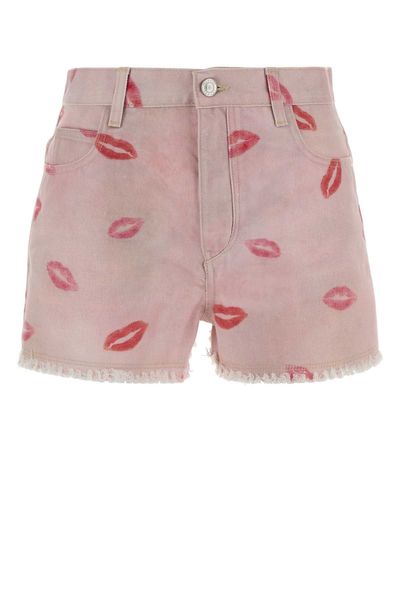 Isabel Marant Étoile Lesia Kiss-Printed Frayed Shorts