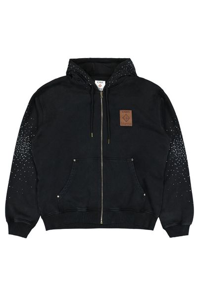 Casablanca La Premonition Hotfix Printed Zipped Hoodie
