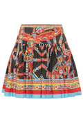 Dolce & Gabbana Pattern-Printed Pleated Mini Skirt