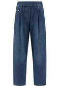 Brunello Cucinelli Elastic-Waist Tapered Jeans