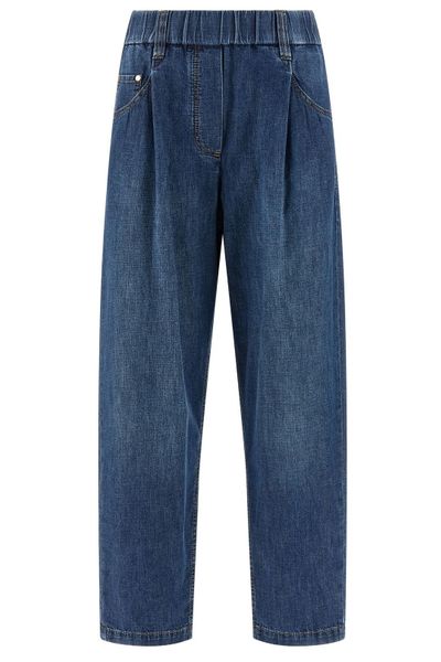 Brunello Cucinelli Elastic-Waist Tapered Jeans