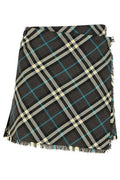 Burberry Check-Pattern Frayed-Edge Mini Skirt