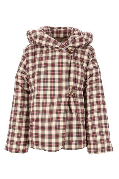 Dries Van Noten Checked Padded Hooded Jacket