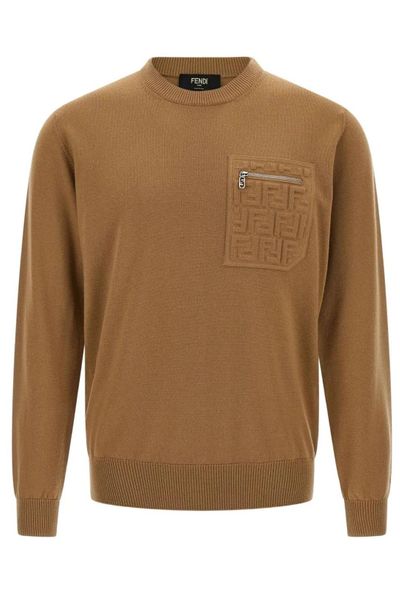 Fendi FF Embossed Crewneck Jumper