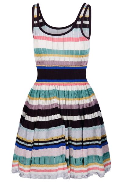 Alaïa Striped Crinoline Dress