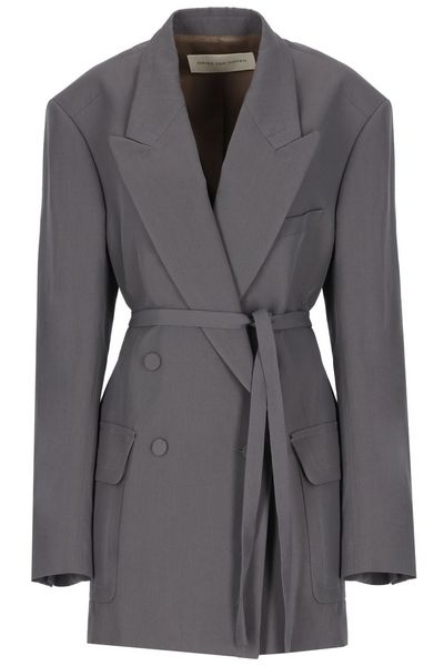 Dries Van Noten Double-Breasted Belted Blazer