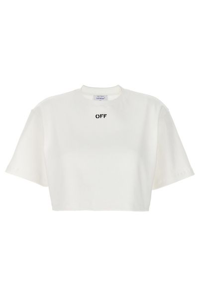 Off-White Off-Stamp Crewneck Cropped T-Shirt