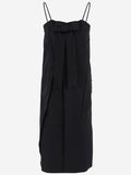ALAINPAUL Pleated Bow Maxi Dress