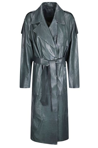 Desa 1972 Belted Leather Trench Coat