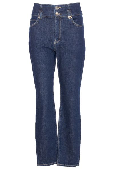 Pinko Logo Embroidered High-Waist Jeans