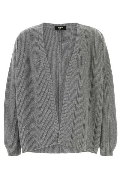 Fendi Open Front Knitted Cardigan