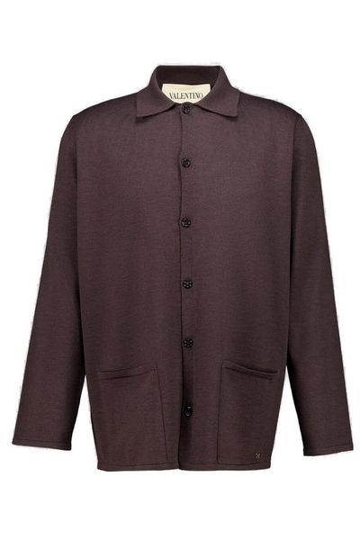 Valentino VLogo Signature Button-Up Cardigan
