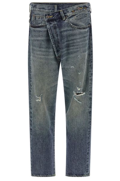 R13 Distressed Crossover Jeans