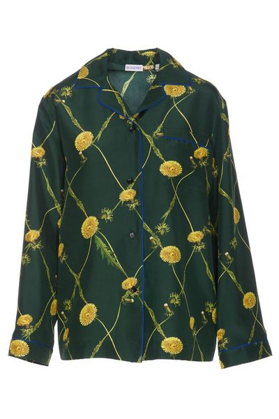 Burberry Floral Printed Long-Sleeved Shirt