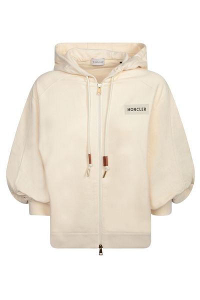 Moncler Logo Patch Zip-Up Hoodie