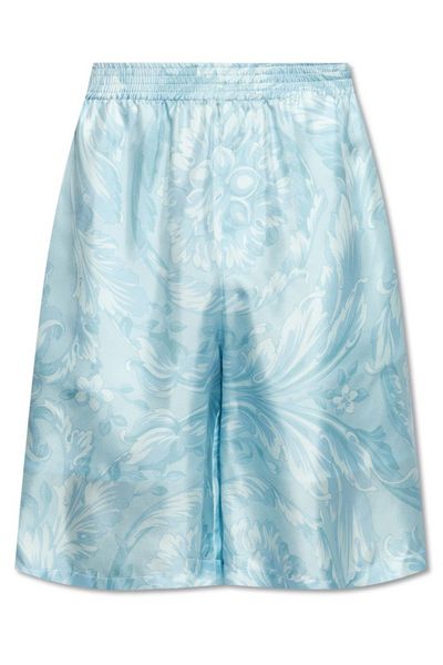 Versace Barocco-Printed Elasticated Waistband Shorts