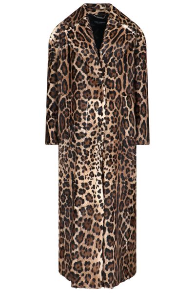 Dolce & Gabbana Leopard Printed Coat