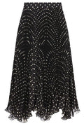 Valentino Asymmetric Polka-Dot Print Skirt
