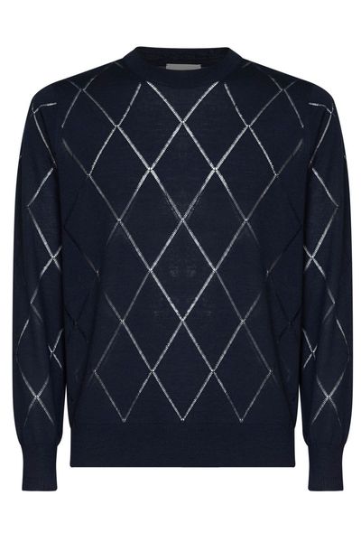 Dries Van Noten Openwork Diamond Knitted Sweater