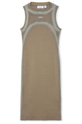 Off-White Spray Off Stamp Ribbed Knitted Dress
